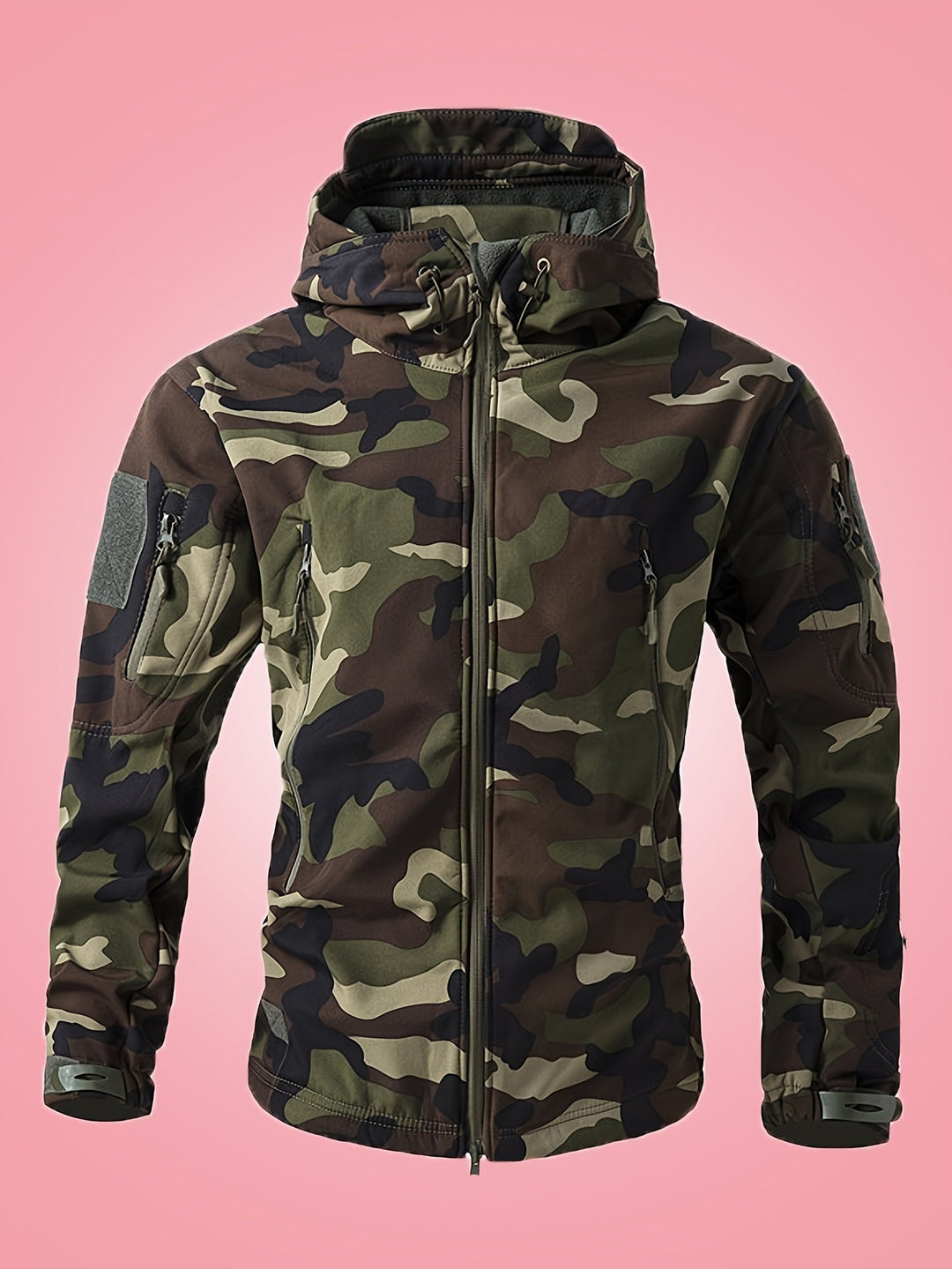 Drune | Militärische Tarn-Windbreaker-Outdoorjacke Mit Reißverschlusstaschen Für Herren - Perfekt für Outdoor-Aktivitäten