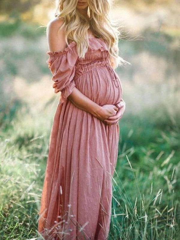 Drune | Boho Chic: Umstandsmode Boot Hals Ranken Kleid
