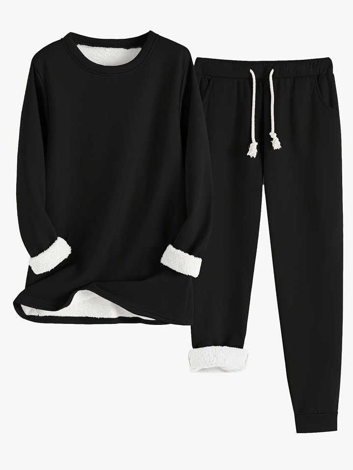 Drune | Stilvolle Winter Casual Thermische Sweatshirt- und Jogginghose-Set für Frauen