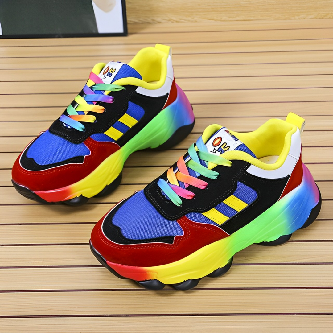 Drune - bunte klobige Turnschuhe für Damen | Multicolor Design Sneaker Damen