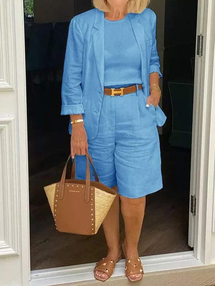 Drune | Frauenanzug - Eleganter Blazer und kurze Hose - Mit Stil - Ideal für warme Tage