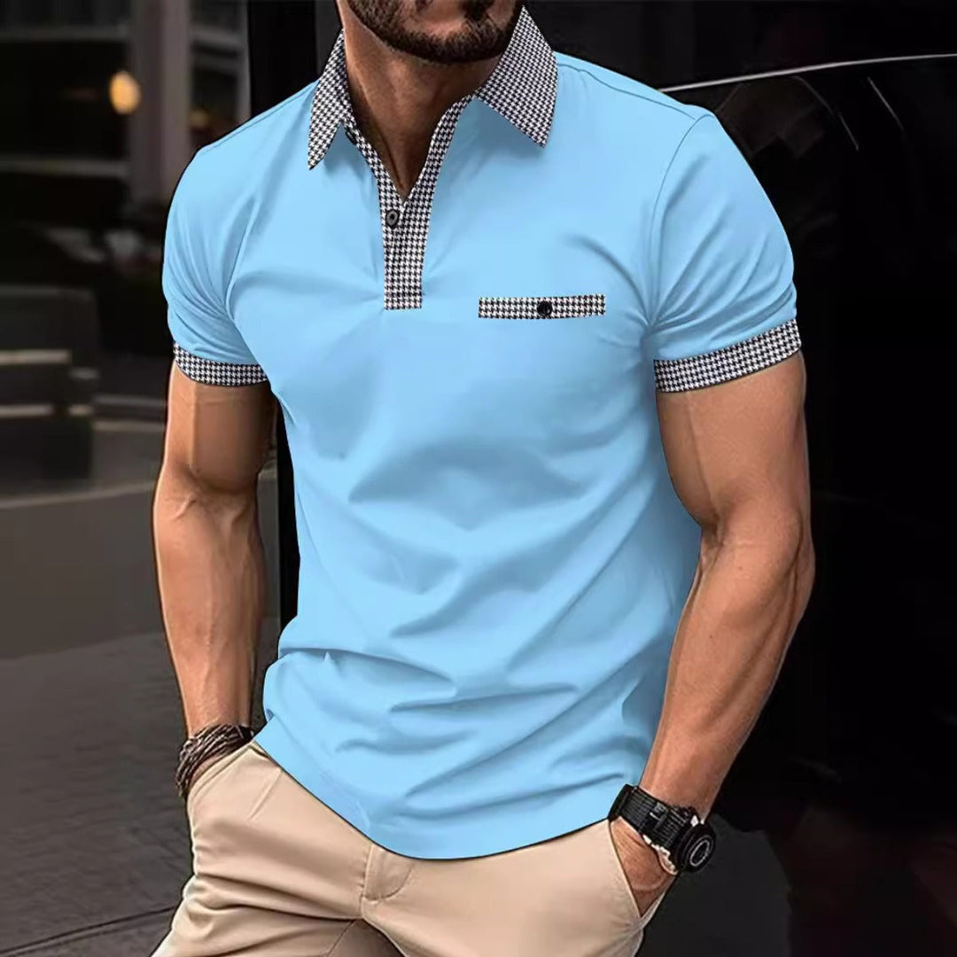 Drune | Farblich passendes POLO-Shirt mit Knöpfen