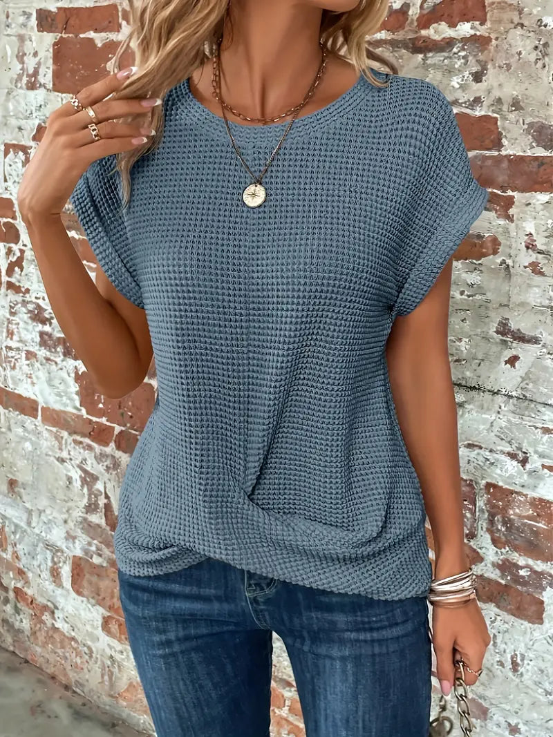 Drune | Geknotet gestrickter Top mit Front für Damen