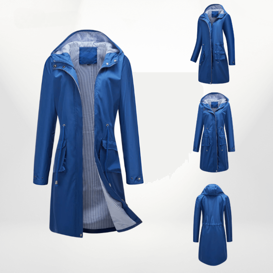 Drune | Damen wasserdichter Über-Knie-Trenchcoat