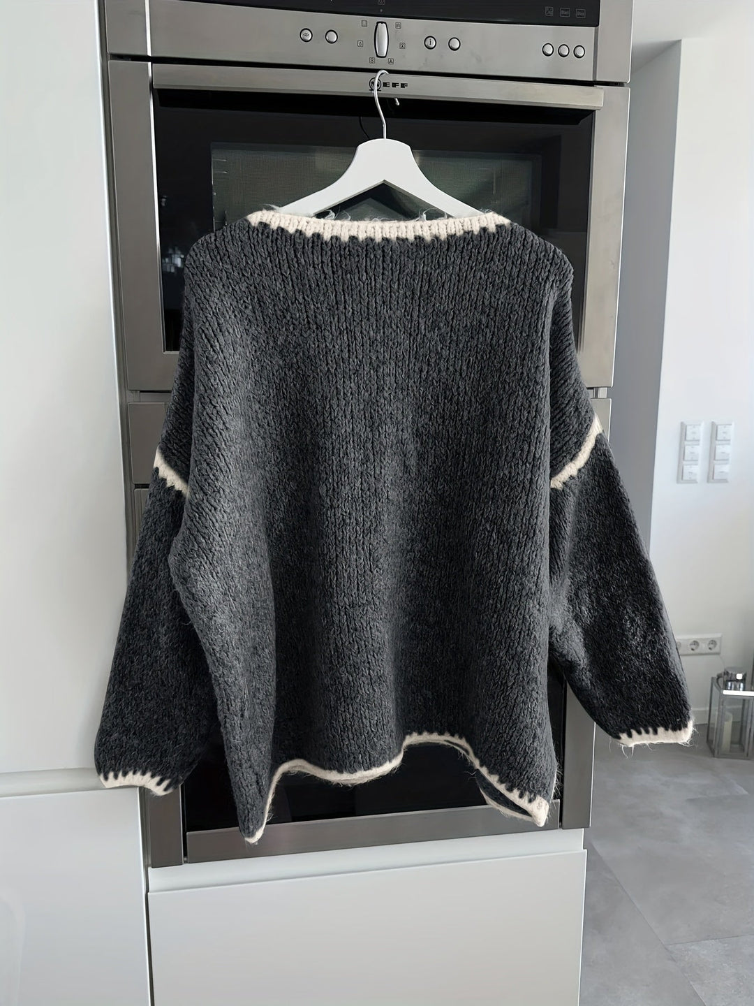 Drune | Lockere Strickpullover Weich und Gemütlich Einzigartige Häkel-details