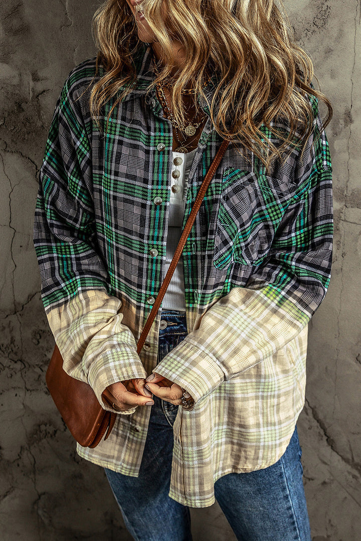 Drune | Patchwork Cam Jacket in Checkered Cotton Blend Trendy und Unique