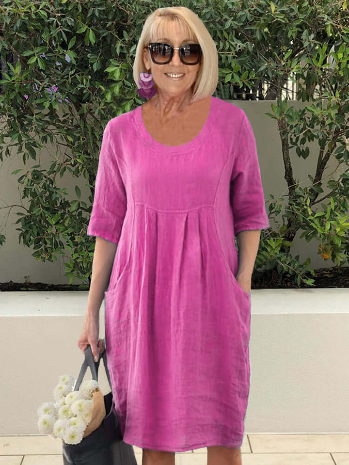Drune | Pocket Strand Tunika Kleid Übergröße