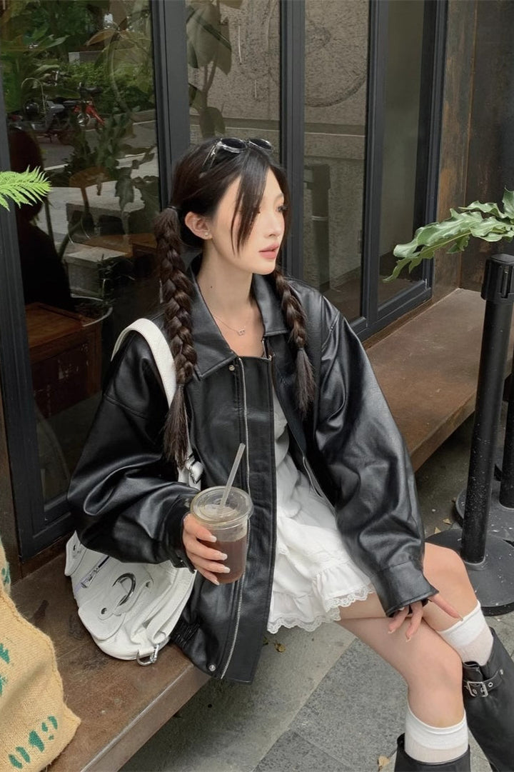 Drune | Länge Oversized Motorradjacke