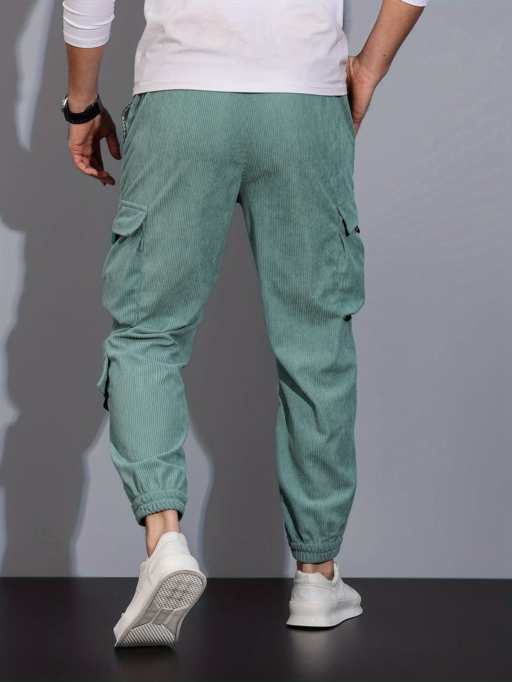 Drune | Schwarze Cargo-Hose für Herren