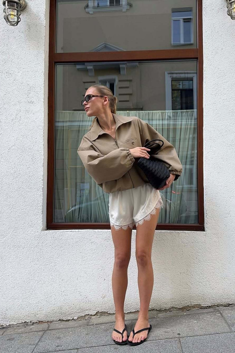 Drune | Up Cropped Khaki Jacke