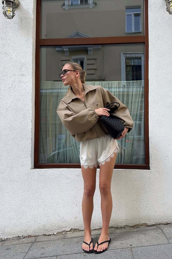 Drune | Up Cropped Khaki Jacke