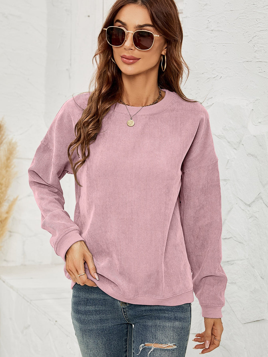 Drune | Cordpullover Sweatshirt für Damen
