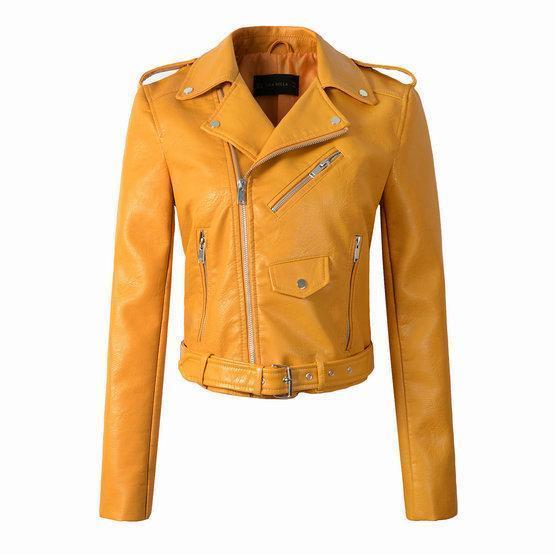 Drune | Damen Faux-Leder Bikerjacke