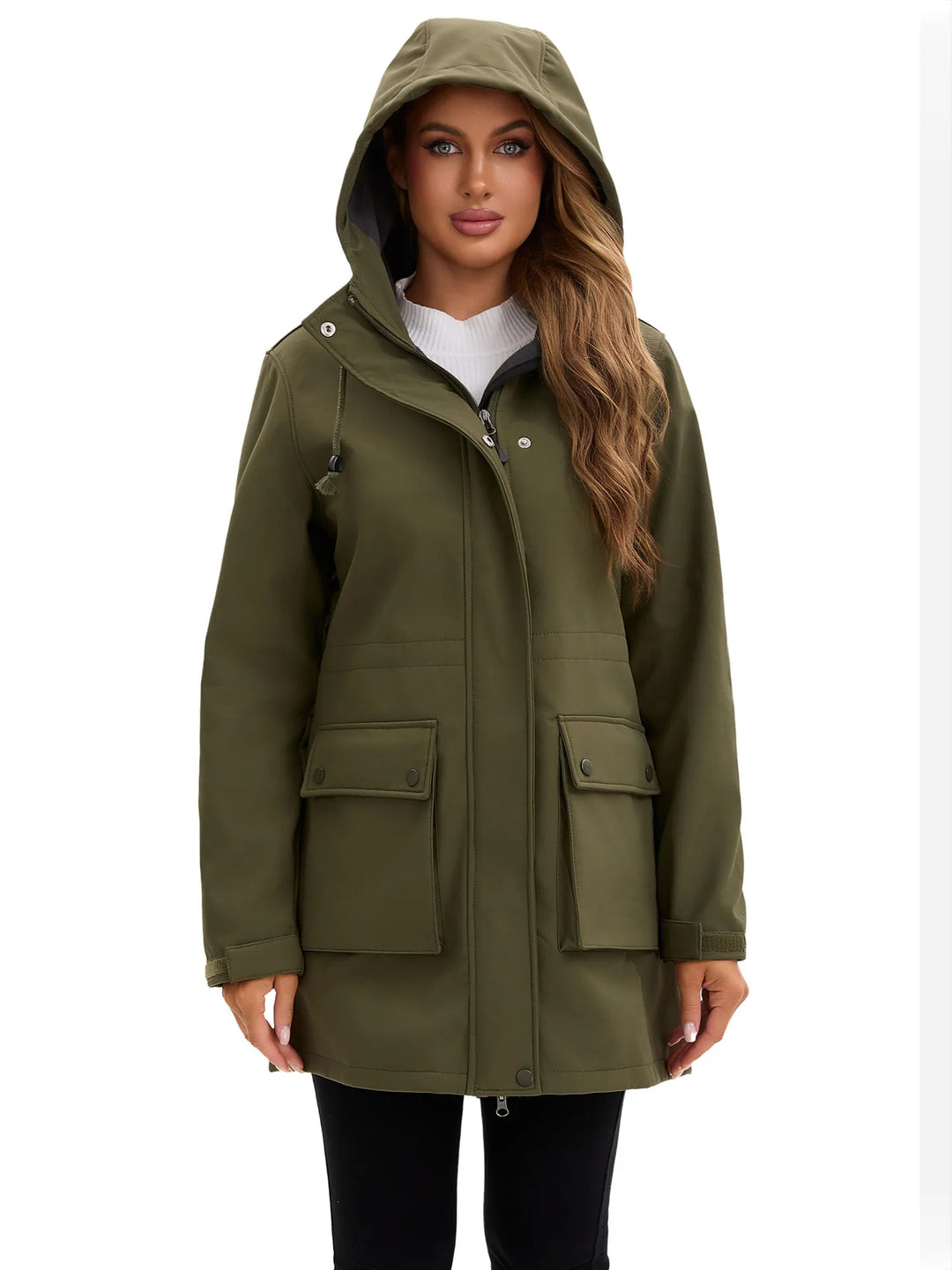 Drune | Wasserdichte Softshell-Damenjacke mit Kapuze