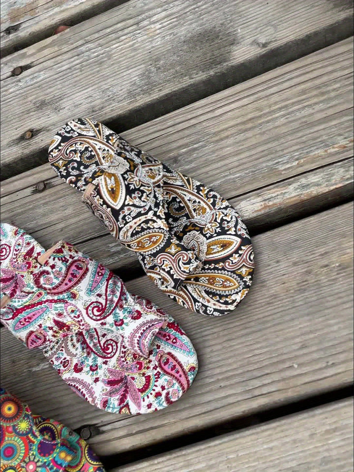 Drune | Florale Flip Flops Für Frauen