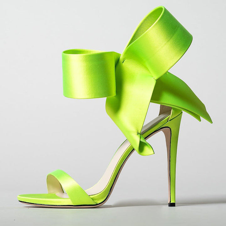 Drune | Sommer Übergröße Schleife Knöchelriemen High Heels Sandalen für Frauen