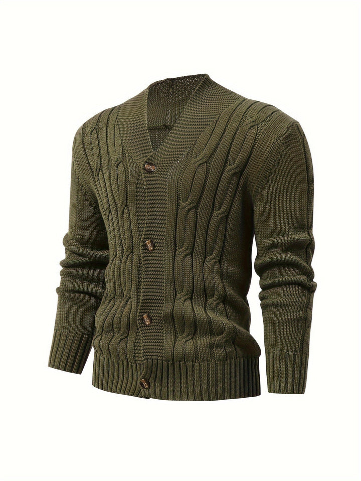 Drune | Zopfstrickjacke mit Knöpfen