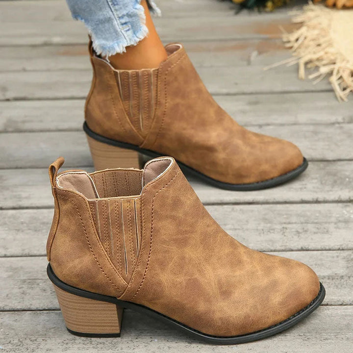 Drune | Vintage Stiefeletten Mit Klobigem Absatz