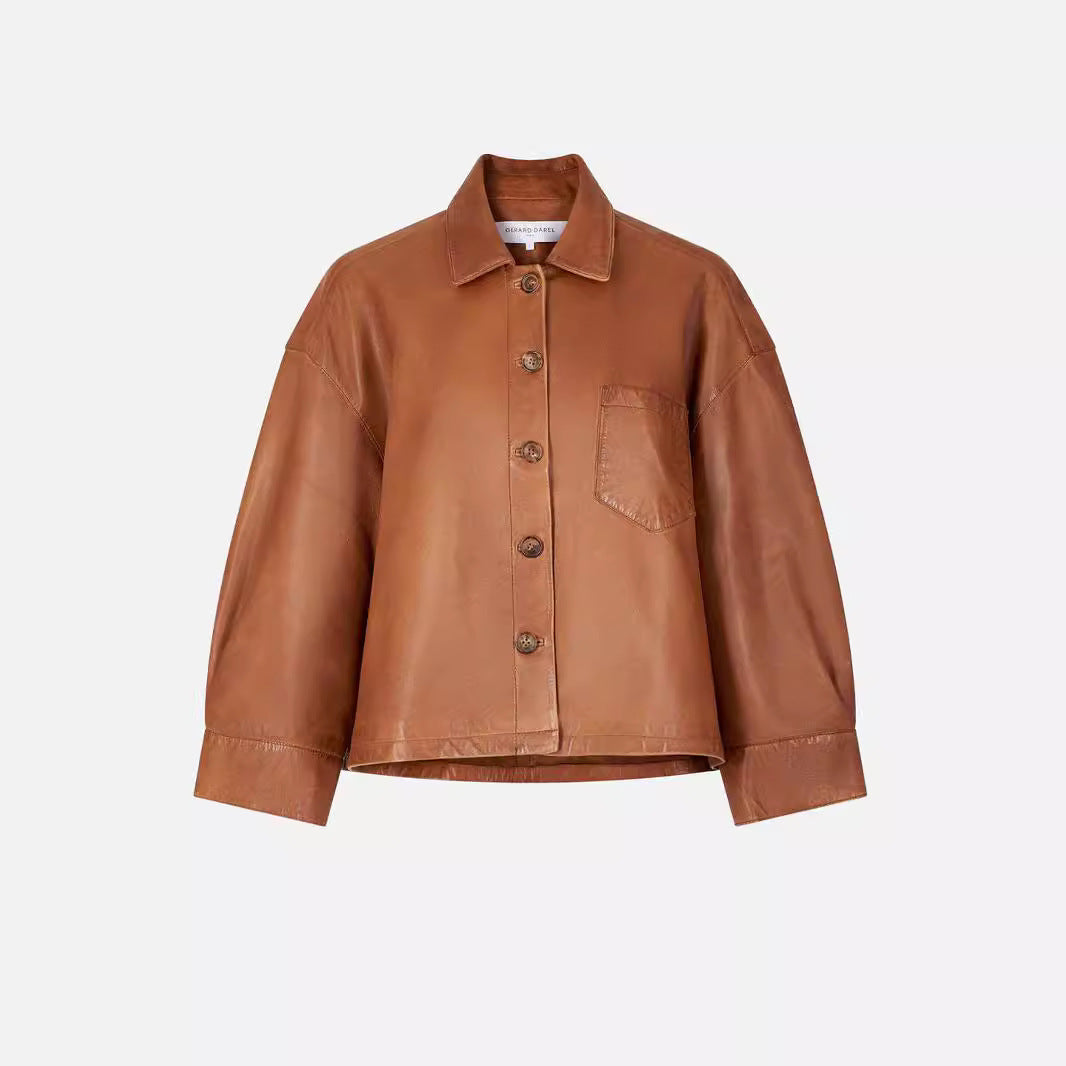 Drune | Weinlese Lederjacke
