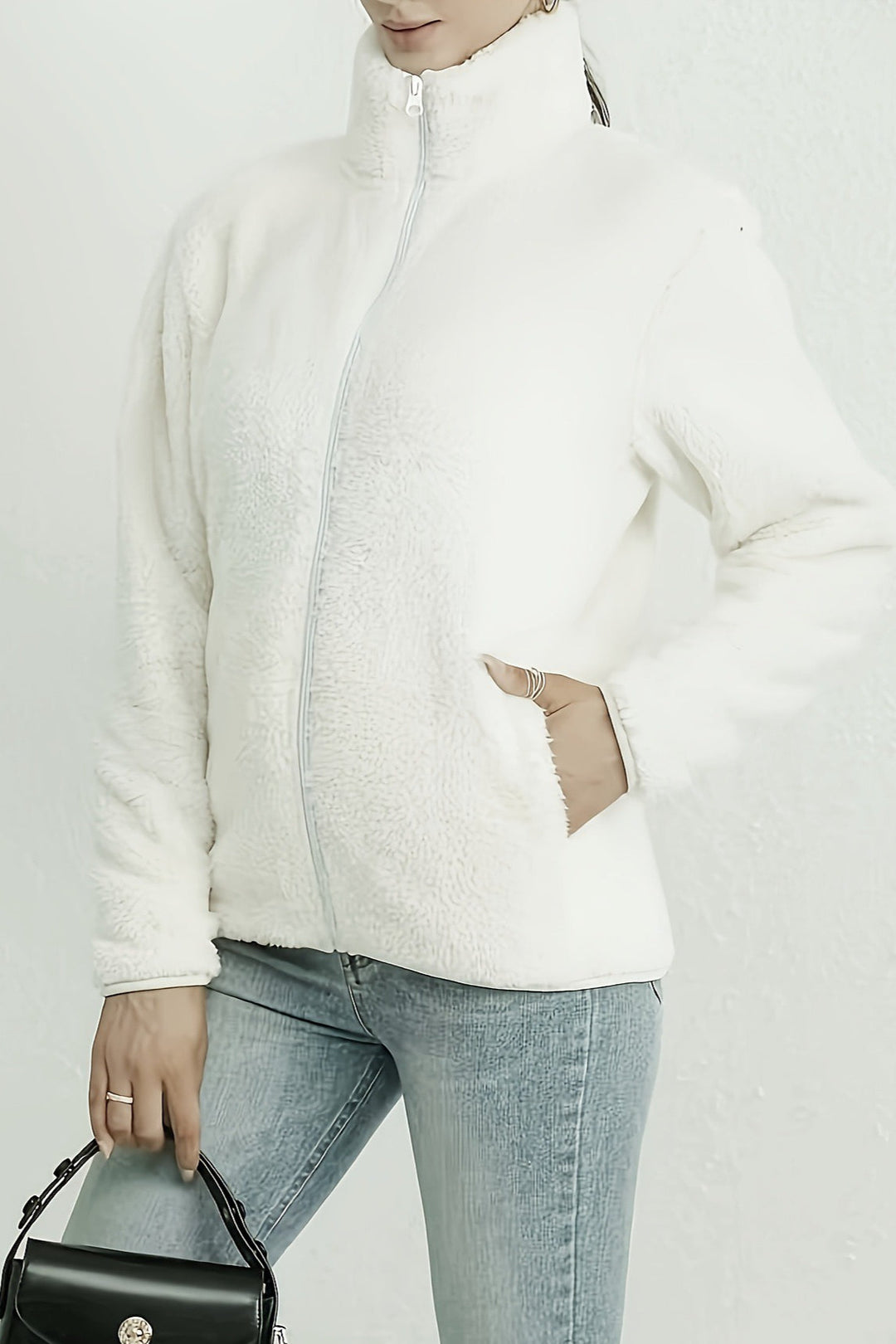 Drune | Fuzzy Reißverschlussjacke