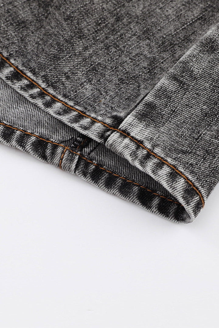 Drune | Denim-bluse mit Puffärmeln Baumwolle Klassischer und Eleganter Stil