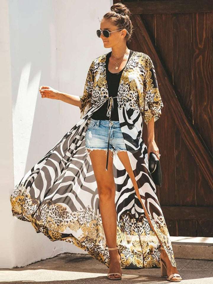 Drune | Kimono mit Leopardenmuster