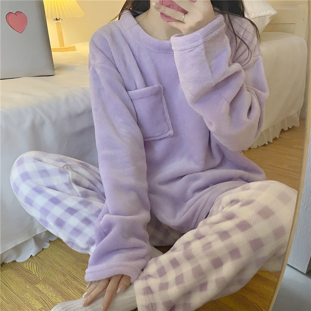 Drune | Kuscheliges Fleece-Pyjama-Set