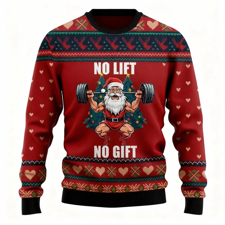 Drune | Weihnachtsmann-Muster Druck - Feiertagsikonen Hässlicher Pullover