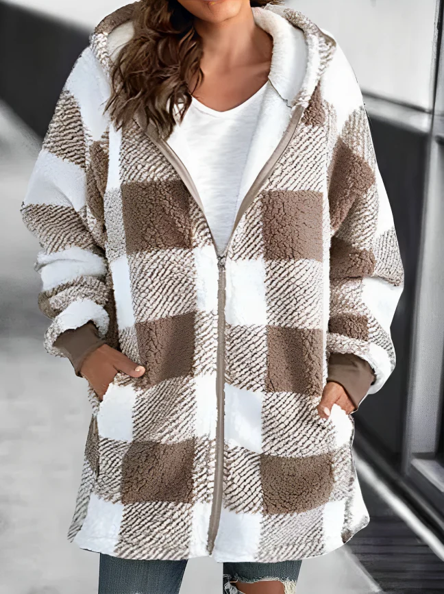 Drune | Karo-Hoodie-Jacke Für Frauen
