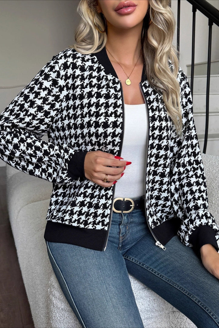Drune | Ärmel Hahnentritt Fitted Jacke