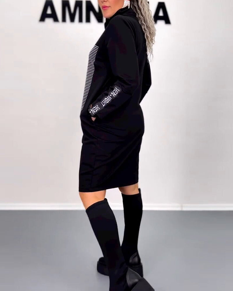 Drune | Lässiges Gerades Kleid mit Kordelzug