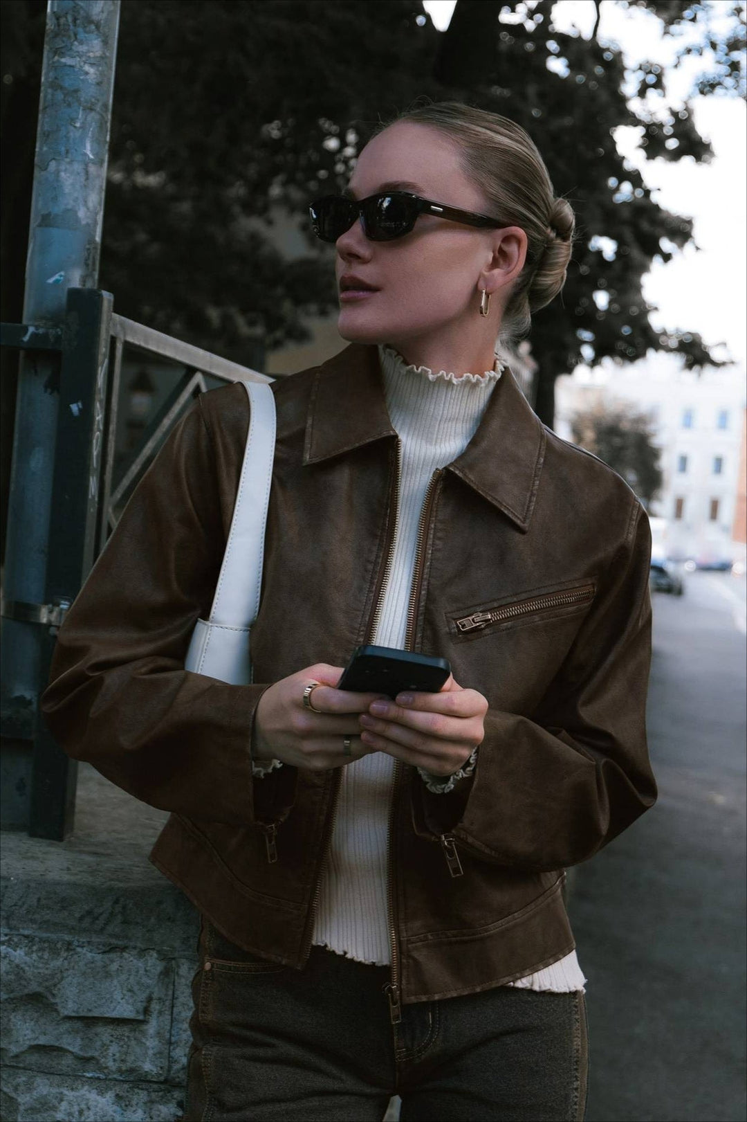 Drune | Leder-Motorradjacke