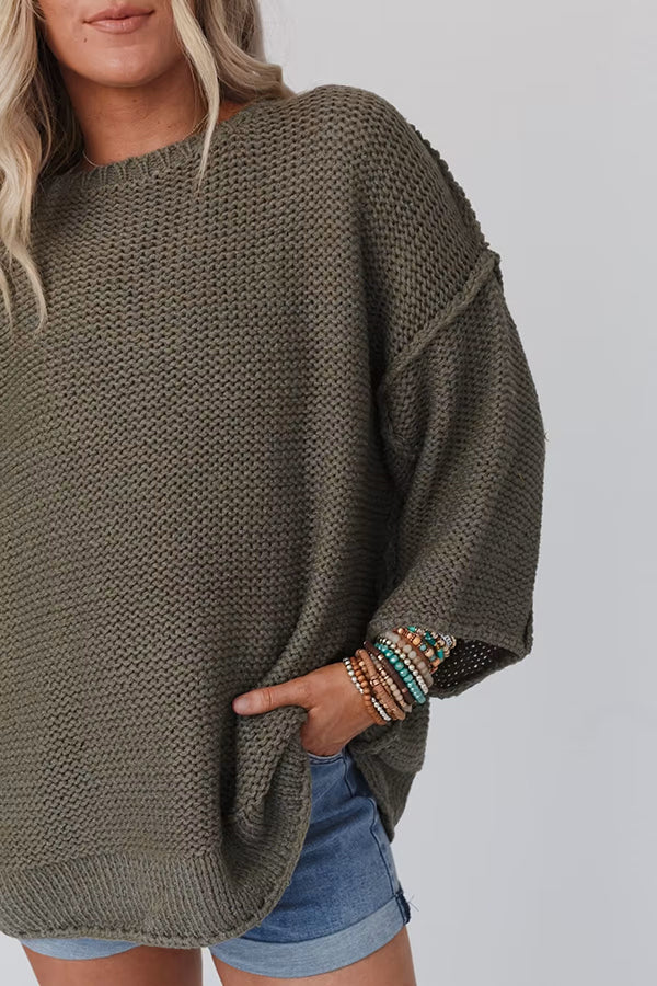 Drune | Cozy chunky knit sweater with a round neck