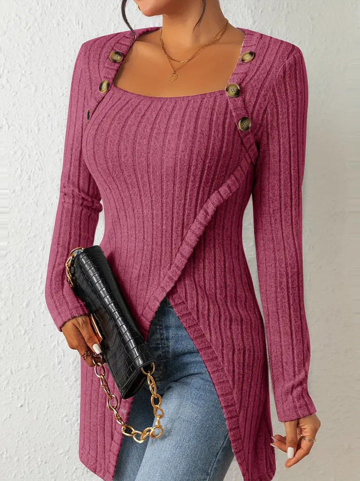 Drune | Stilvoll Gerippter Pullover für Frauen