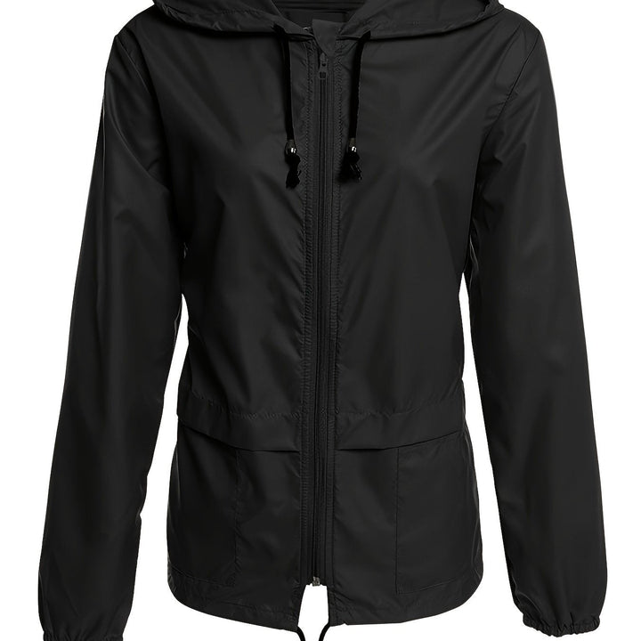 Drune | Glatte Farbige Winddichte Jacke mit Langen Ärmeln