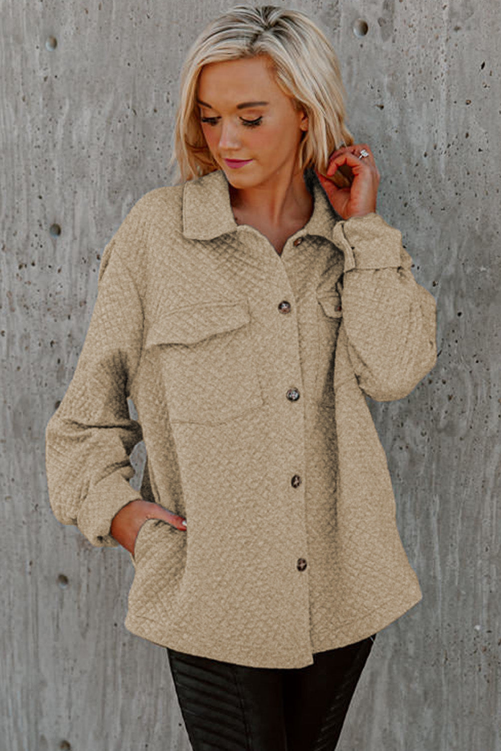 Drune | Leichtgewicht Gesteppte Hemdjacke Polyester Komfort und Stil