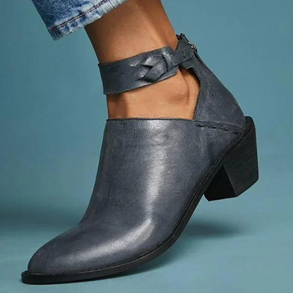 Drune | Bequeme Damenschuhe mit Absatz und Reißverschluss.