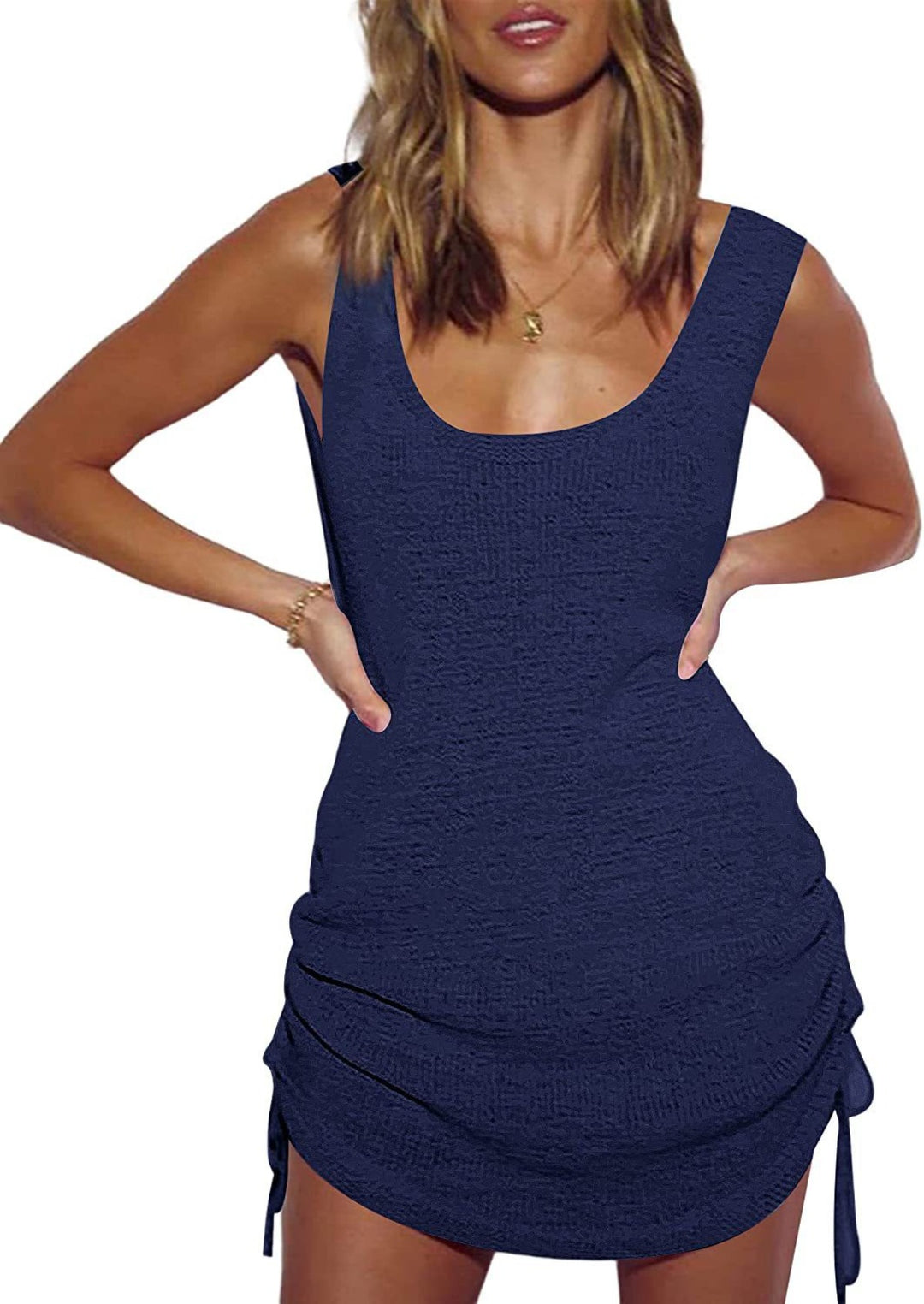 Drune | Strand rückenfreie Strickweste Rock Badeanzug Bluse