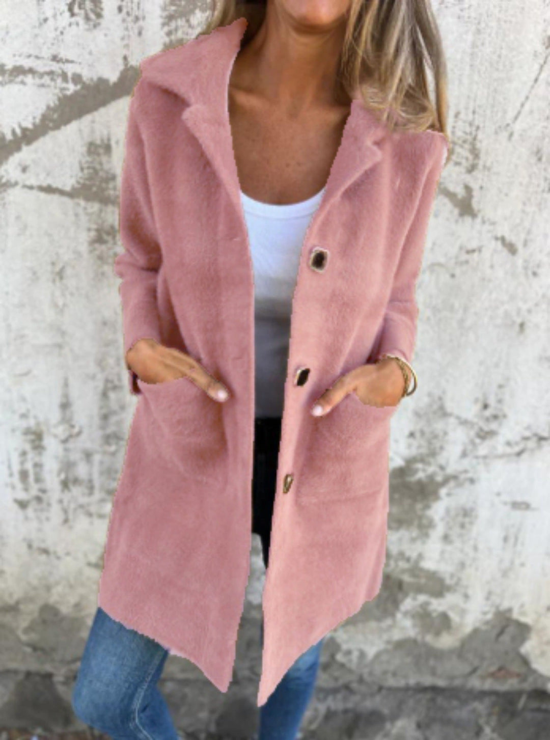 Drune | Lange Jacke mit Knöpfen