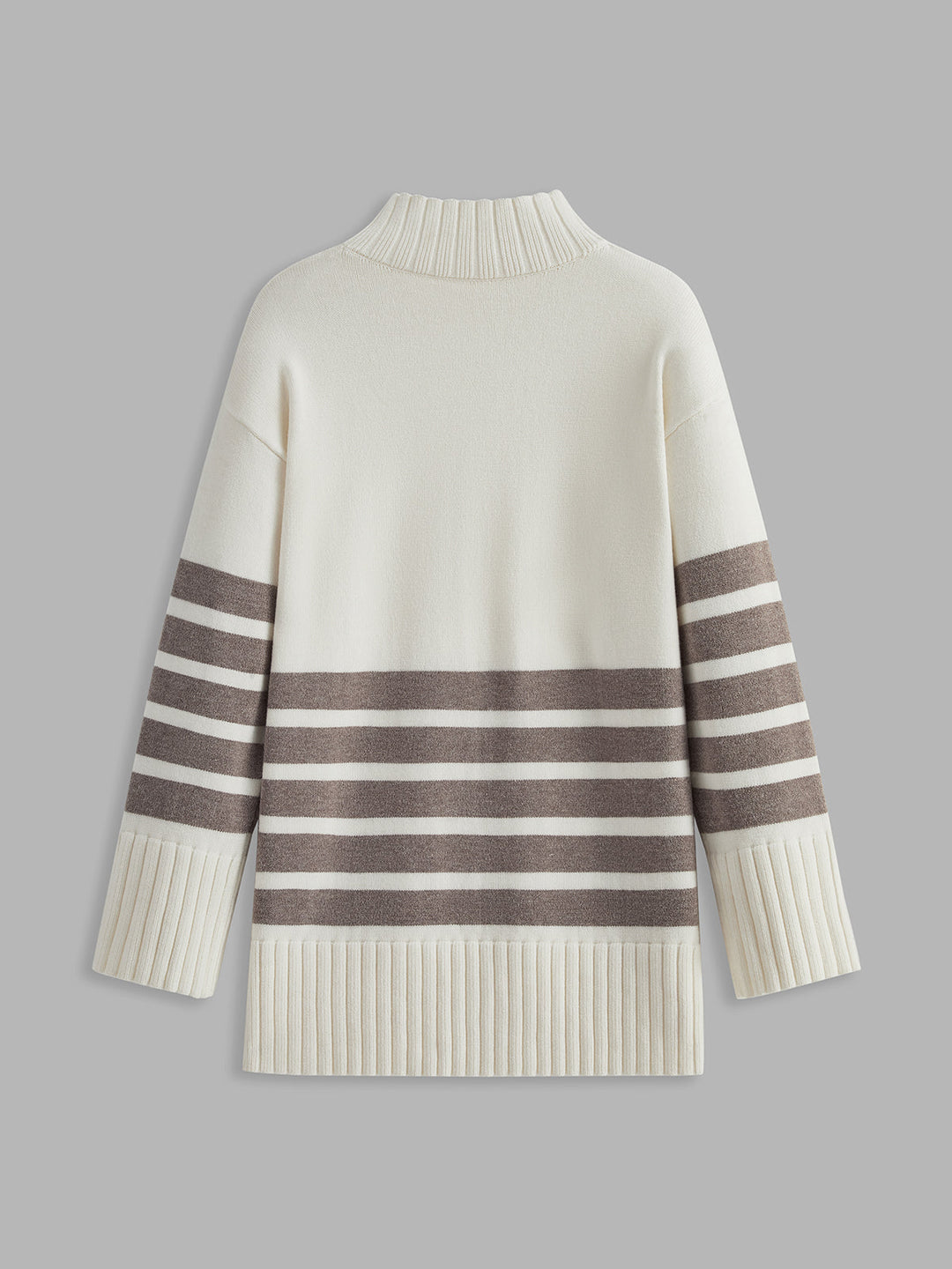 Drune | Miss Paris mock neck striped sweater
