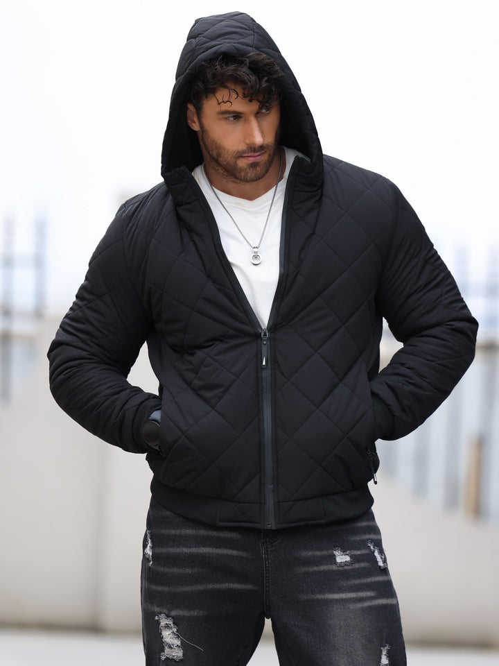 Drune |  Einfarbige Puffer-Winterjacke Für Herren - Perfekt für den Winter