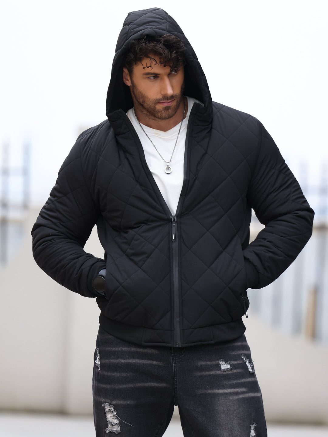 Drune | einfarbige Winterjacke für Herren - Perfekt für den Winter