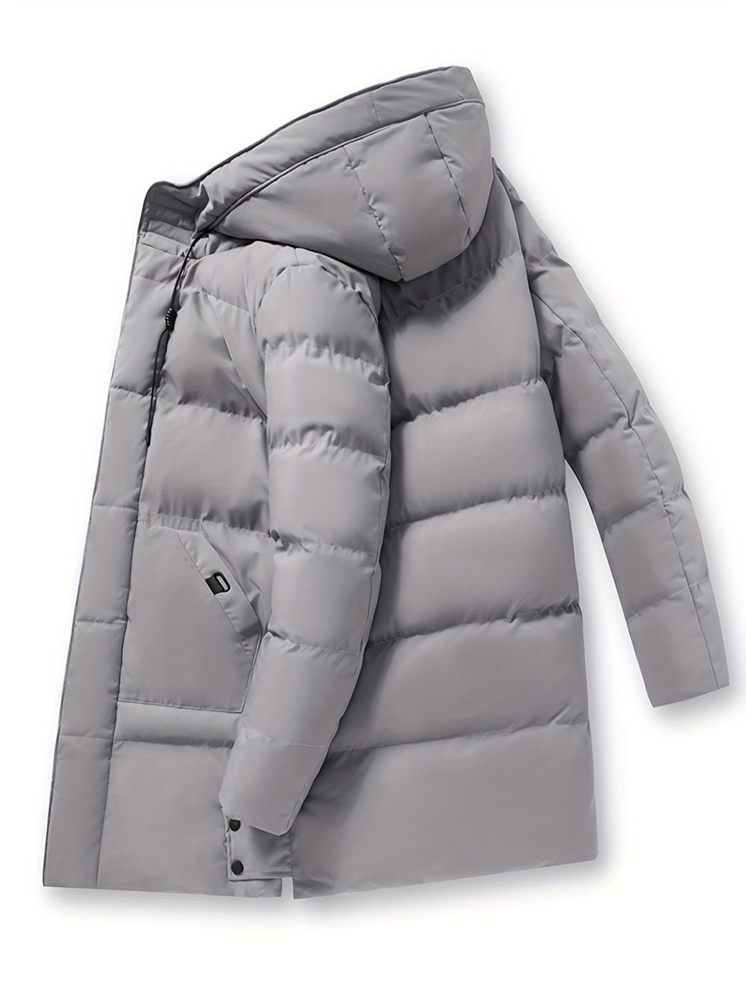 Drune |  Gepolsterte Schwarze Winterjacke Mit Kapuze Für Herren - Perfekt für Outdoor-Aktivitäten