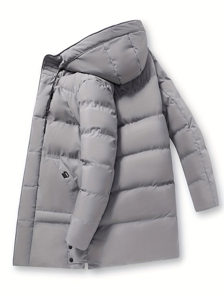 Drune |  Gepolsterte Schwarze Winterjacke Mit Kapuze Für Herren - Perfekt für Outdoor-Aktivitäten