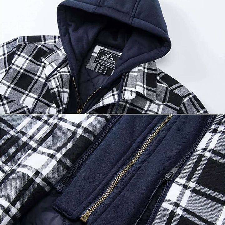 Drune | Herren Karierte Langarm Freizeitjacke