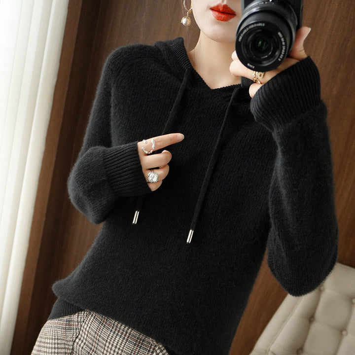 Drune | Strickpullover mit Kapuze Weicher Strick Lässige Passform