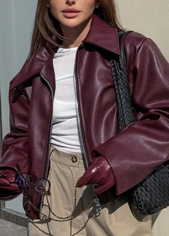 Drune | Kunstleder Reißverschlussjacke - Müheloser Edge