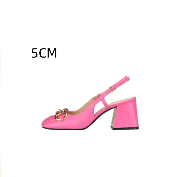 Drune Retro Mary Jane Schuhe mit dicken hohen Absätzen und Schnallen