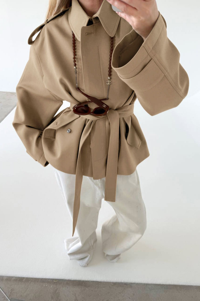 Drune | Fake Suede Drapierung Jacke