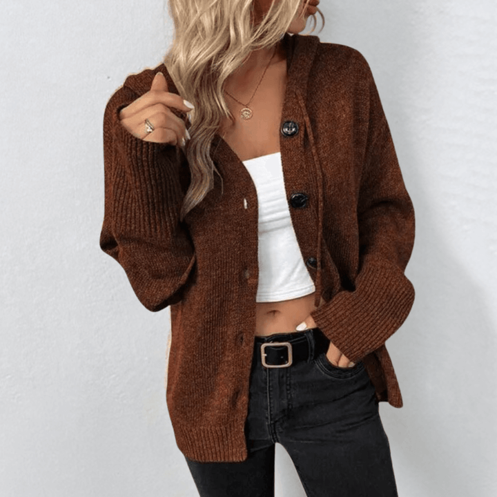 Drune | Cozy knitted cardigan with buttons for women